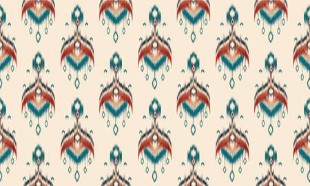 Geometric ethnic oriental ikat seamless pattern.のイラスト素材