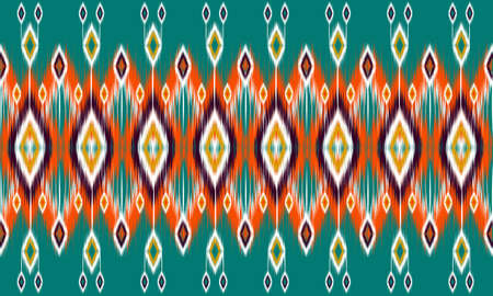 Ikat geometric folklore ornament with diamonds.Design forbackground,carpet,wallpaper,clothing,wrapping,Batik, fabric, Vector illustration.embroidery style.のイラスト素材