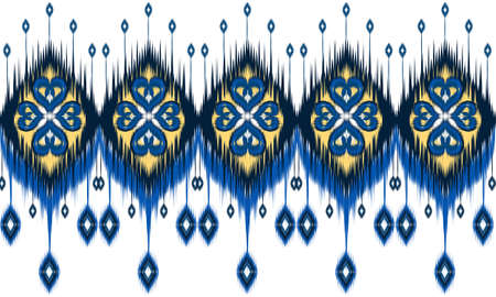 Ethnic abstract ikat art. Seamless pattern in tribal.のイラスト素材