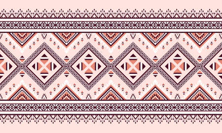 Geometric ethnic pattern.carpet,wallpaper,clothing,wrapping,batik,fabric,Vector illustration embroidery style.のイラスト素材