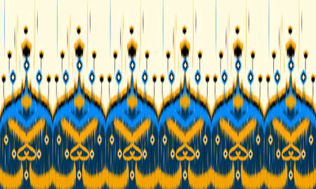 Geometric ethnic oriental ikat seamless pattern.のイラスト素材