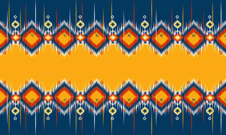 Geometric ethnic ikat pattern Oriental traditional Design for background.のイラスト素材