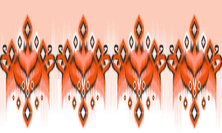Geometric ethnic oriental ikat seamless pattern.のイラスト素材