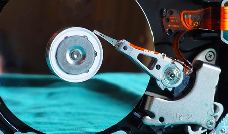 Disk drive inside