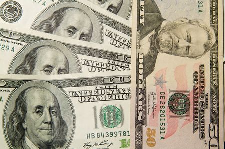 Money, dollars, close-up