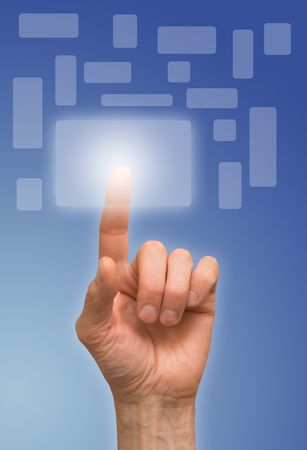 one fingerの写真素材