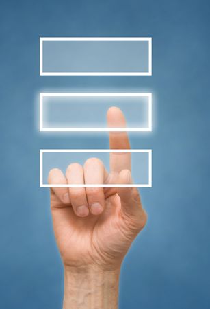 one fingerの写真素材