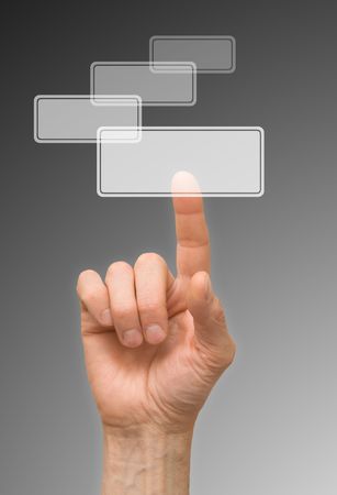 one fingerの写真素材