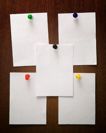 colored thumbtackの写真素材