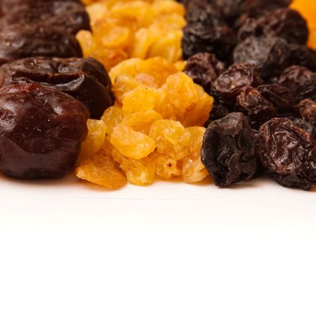 dried apricots, raisins and  dates