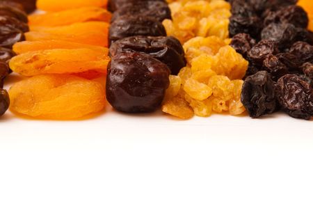 dried apricots, raisins and  datesの写真素材