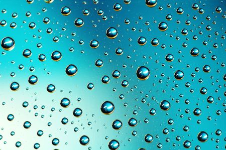 colored drops on the glass