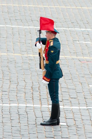 MOSCOW - 6 May 2010: Dress rehearsal of Military Parade on 65th anniversary of Victory in Great...