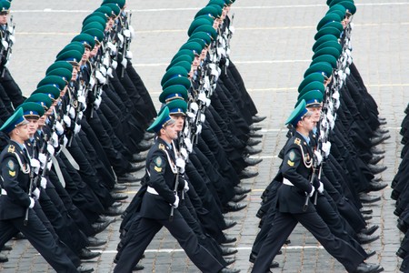 MOSCOW - 6 May 2010: Dress rehearsal of Military Parade on 65th anniversary of Victory in Great...