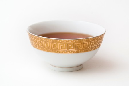 cup of tea on whiteの写真素材