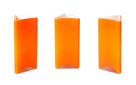 collage of vases isolated on white, ornageの写真素材