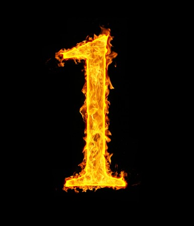 1 (one), fire figureの写真素材