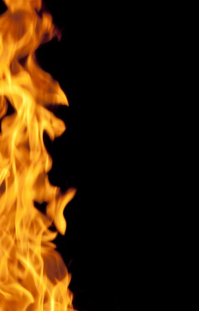 fire isolated on black