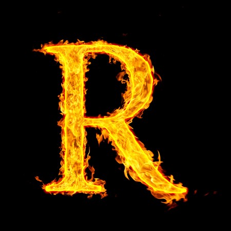 r ,fire letter r ,fire letter
