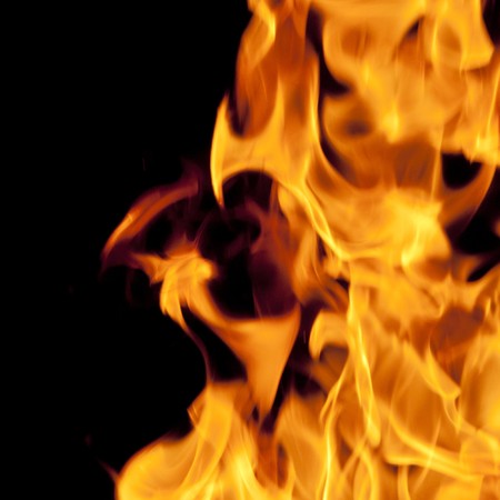 fire isolated on black