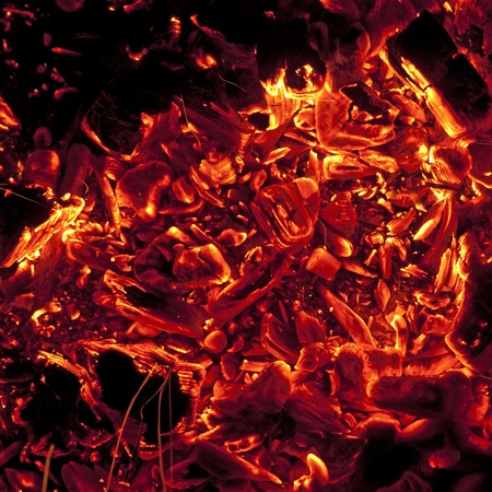 red-hot coalsの写真素材