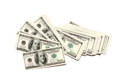 dollars isolated on white