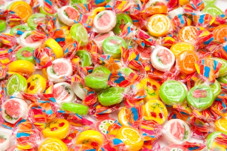 many different tasty candies, pileの写真素材