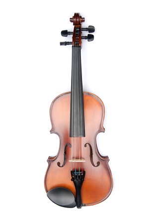 violin isolated on whiteの写真素材