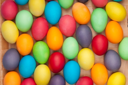 multi color eggs の写真素材
