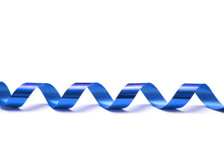 gift ribbon isolated on whiteの写真素材