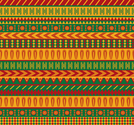 vector seamless pattern with traditional mexican elementsのイラスト素材