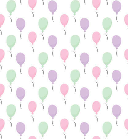 vector seamless pattern with beautiful balloonsのイラスト素材