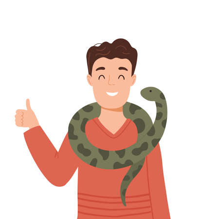 vector illustration of a man with shakeのイラスト素材
