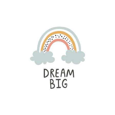 vector illustration of a cute rainbow for kidsのイラスト素材