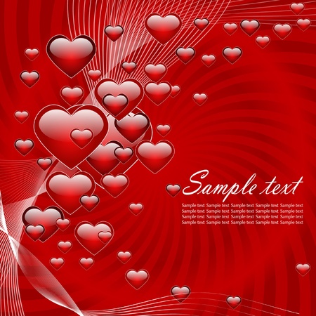 Vector background hearts のイラスト素材