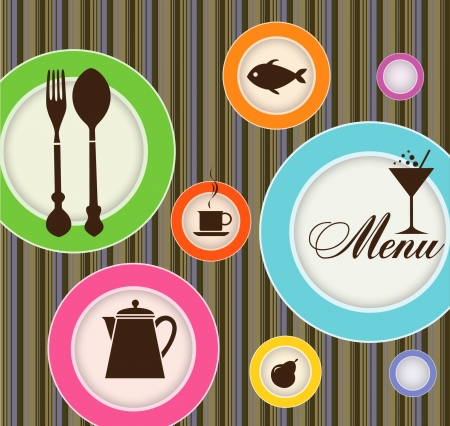 Creative advertizing menu for restaurantのイラスト素材