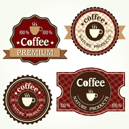 coffee labelsのイラスト素材