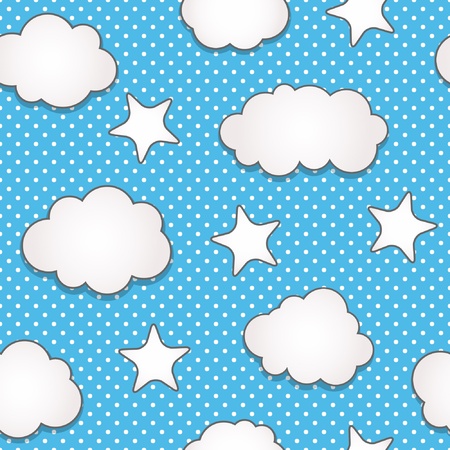 Clouds seamless patternのイラスト素材