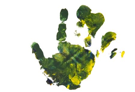 Colourful handprint of a childの写真素材
