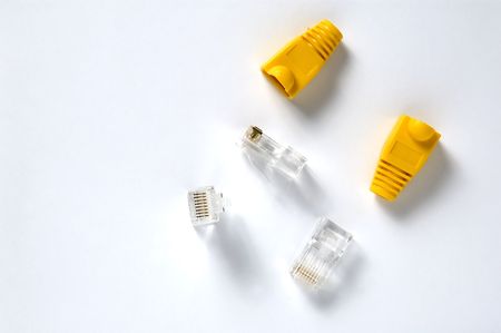 pieces of a network cable, isolatedの写真素材
