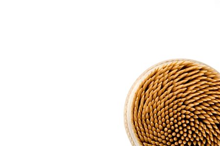 bunch of toothpicks isolated on white backgroundの写真素材