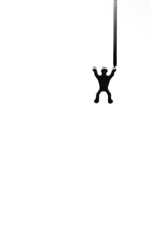 hanging man object isolated on white background