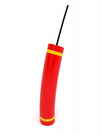 Fairy dynamite rendered on white background with soft shadows