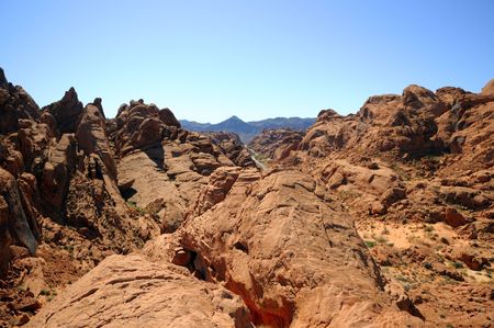 Road going through the Valley of Fire State Park of Nevada.の写真素材