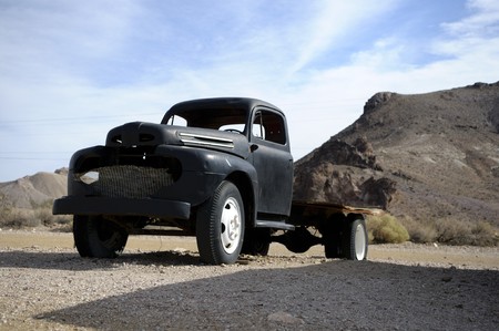 Car abandoned in the 1930's in the ghost town, Nevada