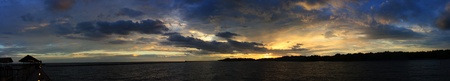 sunset at bang khun tien, thailand