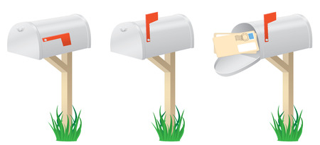 Set of the mailbox, illustrationのイラスト素材