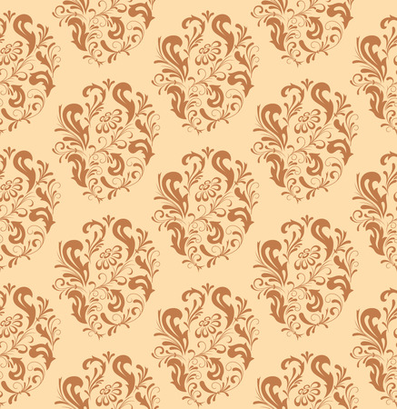 Seamless ornamental wallpaper, floral pattern, illustrationのイラスト素材