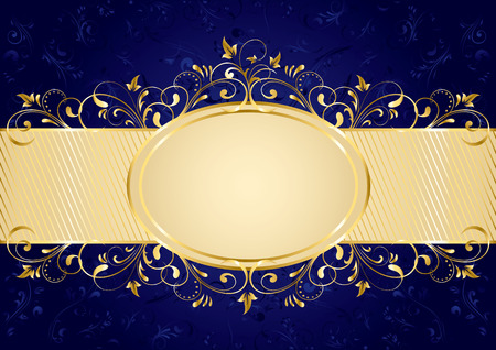 Background with decorative golden template, illustrationのイラスト素材