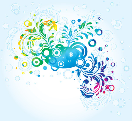 Decorative iridescent ornate background, illustrationのイラスト素材